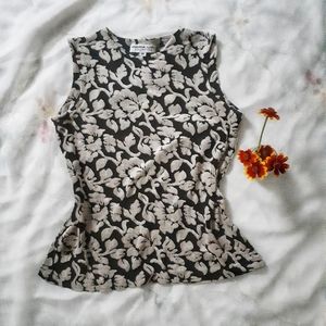 Vintage 90s whimsigoth stretch floral tank